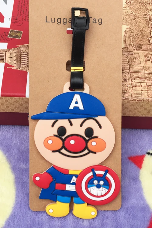 see chart3 1 шт. Anpanman аниме путешествия бренд багажная бирка на чемодан ID адрес портативный держатель тегов багажные этикетки - Цвет: see chart3