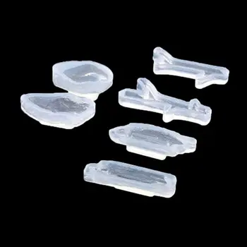 

6Pcs Branch Stone Epoxy Resin Molds Irregular Crystal Cluster Resin Pendant Mold food-grade silicone meeting