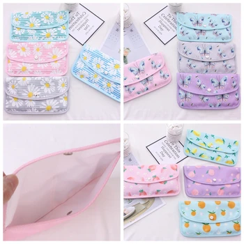 

Small Women Mask Storage Bag Makeup for Organizer with Clasp Box Save Disposable Masks Cosmetic Cover Face Case Holder Purse