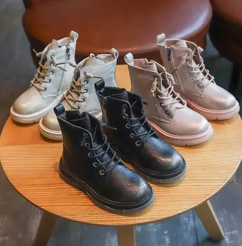 

Boys Ankle Boots Kids Shoes Winter Warm Waterproof Fashion Girls Martin Boots Genuine Leather Casual Sneaker Children Snow Boot