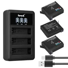 3Pcs 1500mAh AHDBT-401 Battery Battery AHDBT401 AHDBT 401 Camera Bateria + LED 3-Port USB Charger For GoPro Hero4 Go Pro HERO 4