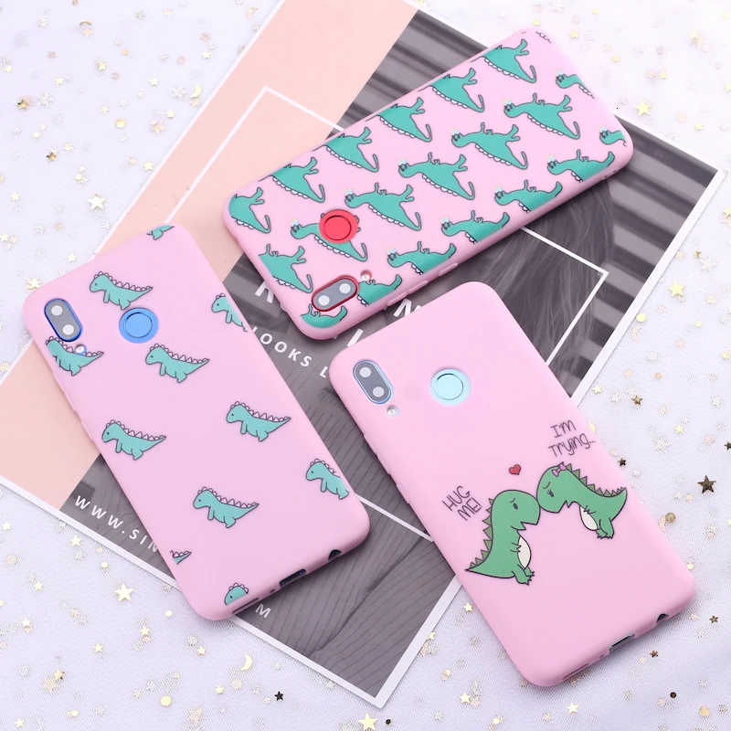 Чехол для телефона из ТПУ для Xiao mi Red mi Note 8 7 6 5 Pro 7A 6A S2 mi 9 SE 8 A3 A2 lite 9T K20 CC9 E Cute Baby Dinosaur Hug Cardinal Candy