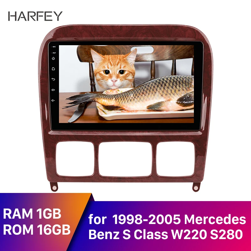Harfey 9 ''Android 8,1 автомобильный радиоприемник gps Navi для Mercedes Benz S Class W220 S280 S320 S350 S400 S430 S500 1998-2005 аудио с AUX