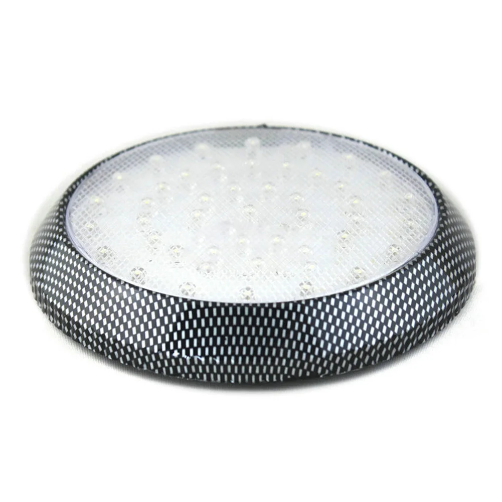 Яркий прочная белая Простая установка 46LED в помещении салона 12V Потолочная люстра Пластик, устанавливаемый на крыше автомобиля светильник