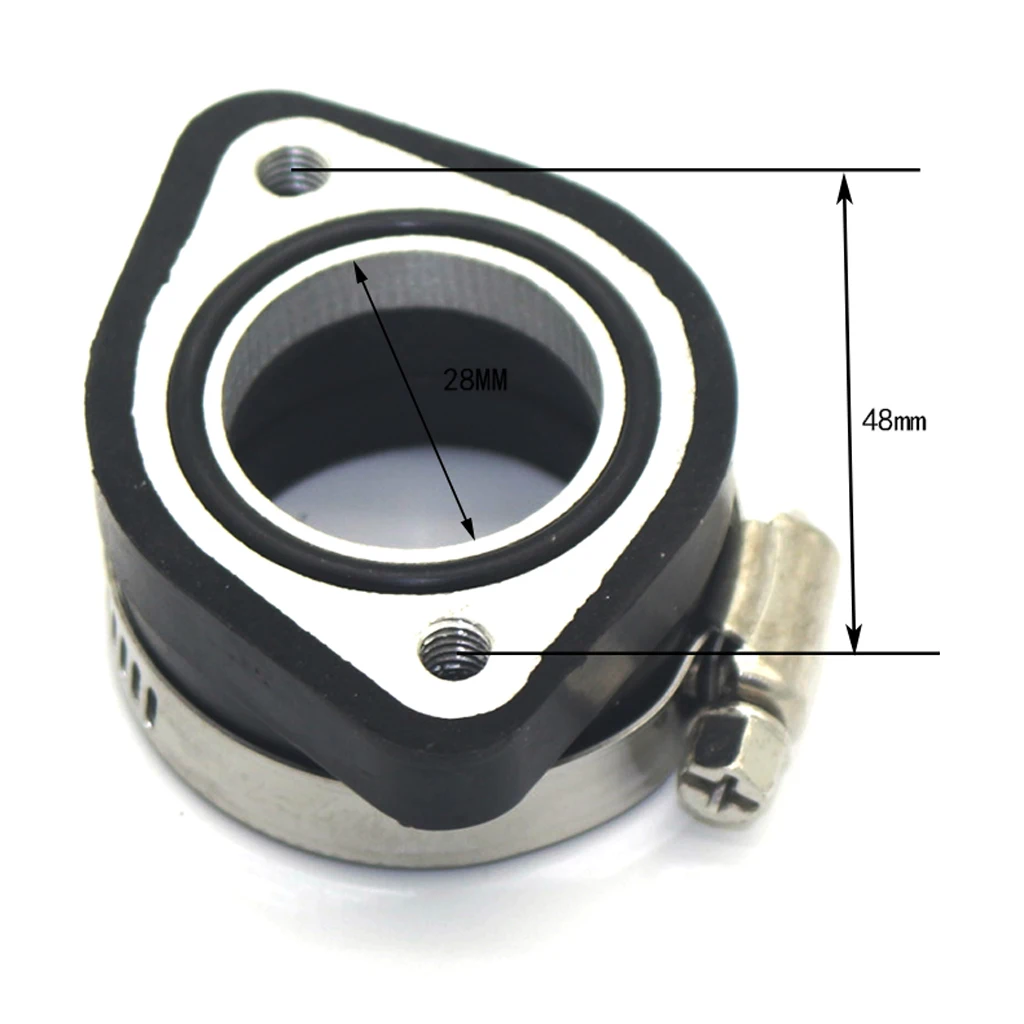Rubber Intake Manifold Boot Carb Joint 28mm 35mm for Mikuni VM24 Keihin OKO KOSO Carburetor ATV UTV, Black