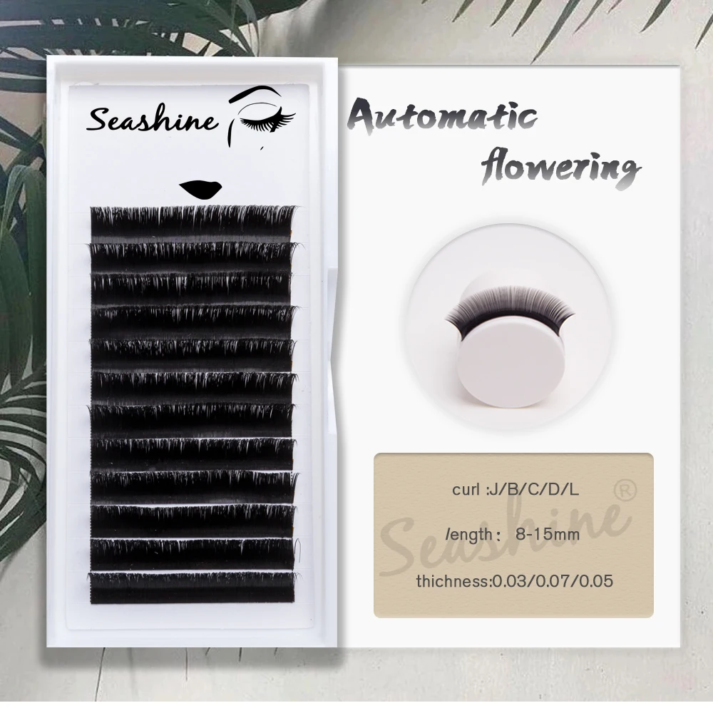 Seashine Hand Made Individual Lashes Premade Fans Easy Mink Russia High quality Eyelashes Extension | Красота и здоровье