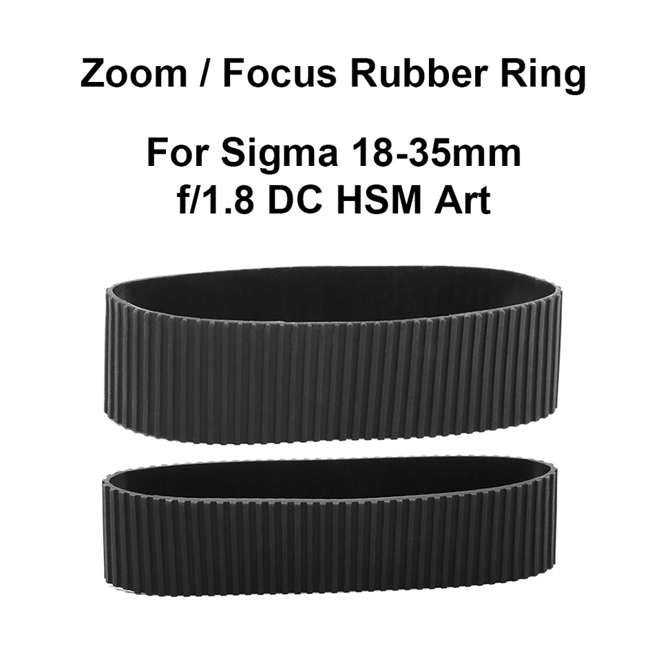 Bague De Zoom/objectif En Caoutchouc De Rechange Pour Sigma 18‑35mm F/1.8 DC HSM - Lot De 2 Pièces