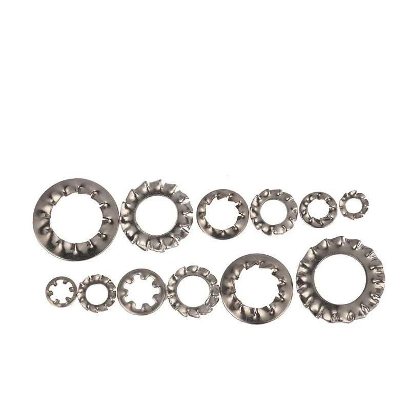 

M3 M4 M5 M6 M8 M10 M12 M14 M16 Internal & External Teeth Lock Washers 304 A2 Stainless Steel Serrated Gaskets