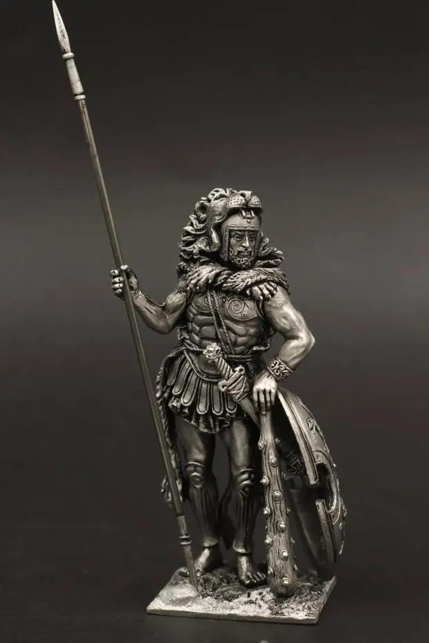 

1:30 Scale Tin Metal Ancient Greek Mythology Hercules Static Exquisite 60 mm Statuette Figure Model Gift Collection Decoration