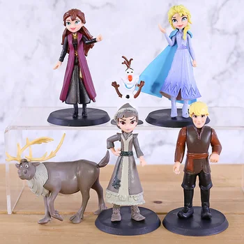 

Queen Elsa Anna Olaf Kristoff Sven Honeymaren Mini PVC Figures Toys Kids Dolls Gift 6pcs/set