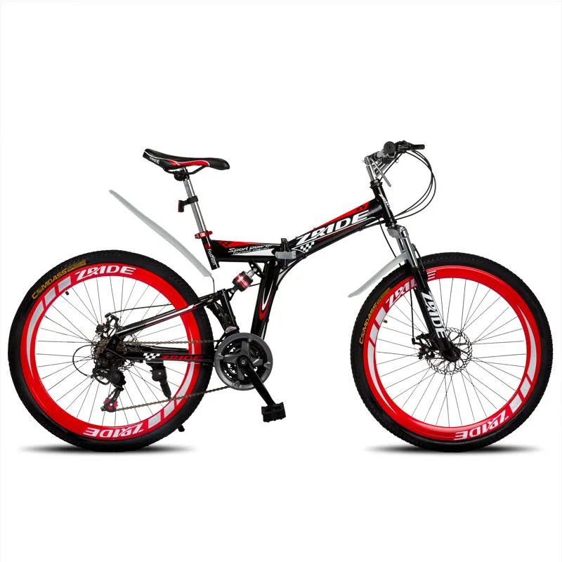 Mountain Bike 26 Inch 21/24/27/30 Speed Folding Mountain Bicycle Double Disc Brake 2019 New Suitable for Adults