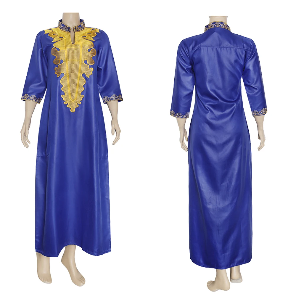 Robes traditionnelles Ankara, Dashiki brodée pour femmes 4