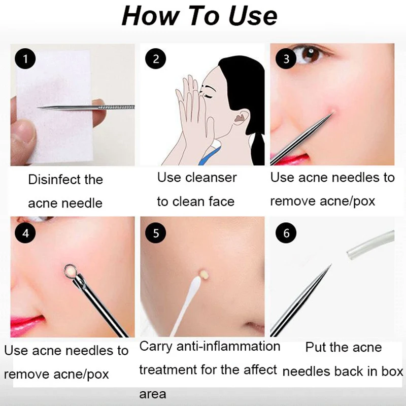 H0be0ef1d67da49749ed2d9875f5ca0a2Y Beauty-Health Needles Pimple Blackhead Remover