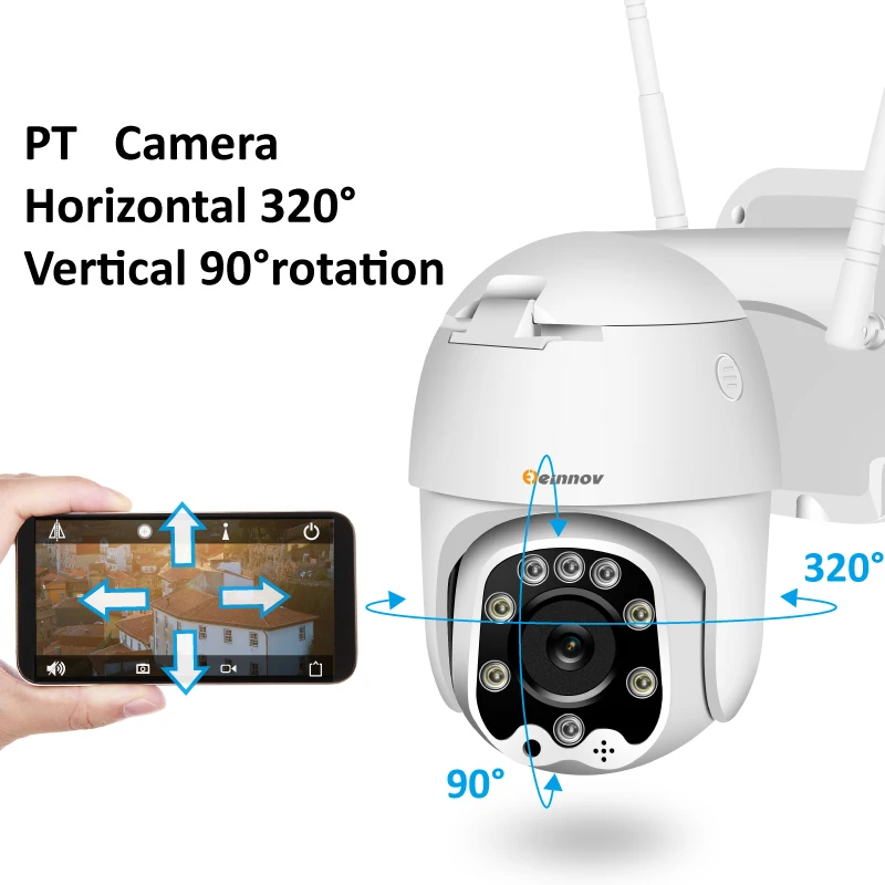 Einnov Wifi IP камера беспроводная камера безопасности Открытый 1080 P HD камеры наблюдения аудио ONVIF 2MP IR ночного видения P2P Yoosee