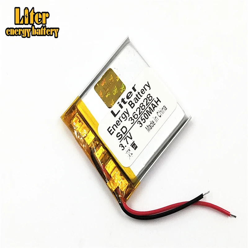 362828 3 7 v 350mAh литий ионный перезаряжаемый полимерный аккумулятор разъем