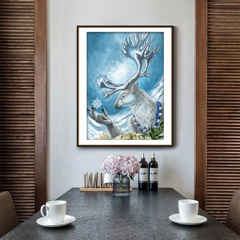 

5D Diamond Painting By Numbers Full Square God deer Cross Stitch Diamond Mosaic Kits Art Pictures Home Decor For Audlt