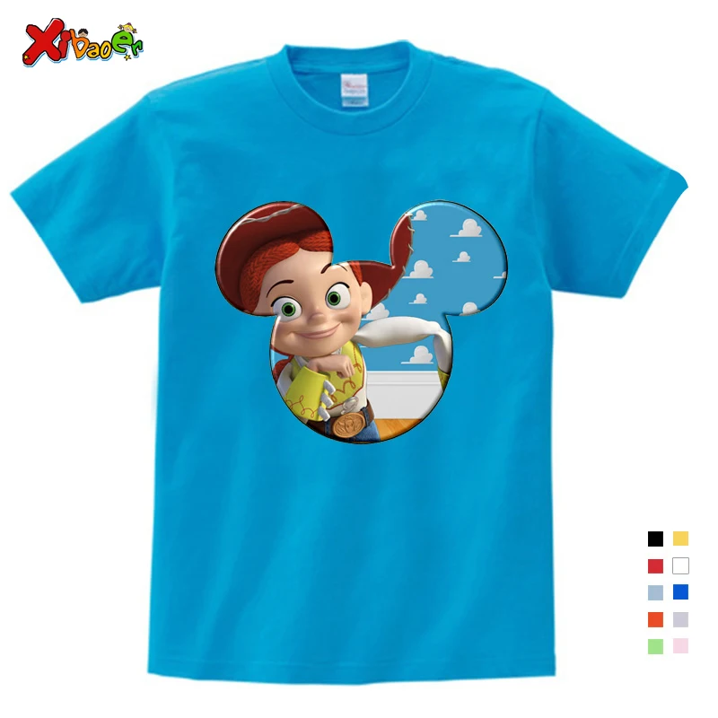 Футболка Woody Buzz худи для девочек, одежда с капюшоном одежда для маленьких девочек с героями мультфильмов, толстовки и свитшоты красного и розового цвета, От 2 до 8 лет - Цвет: T-shirt