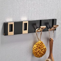 Creative bathroom wall-mounted kitchen bathroom hanger stainless steel punch-free hook hotel waterproof bathroom hook hardware