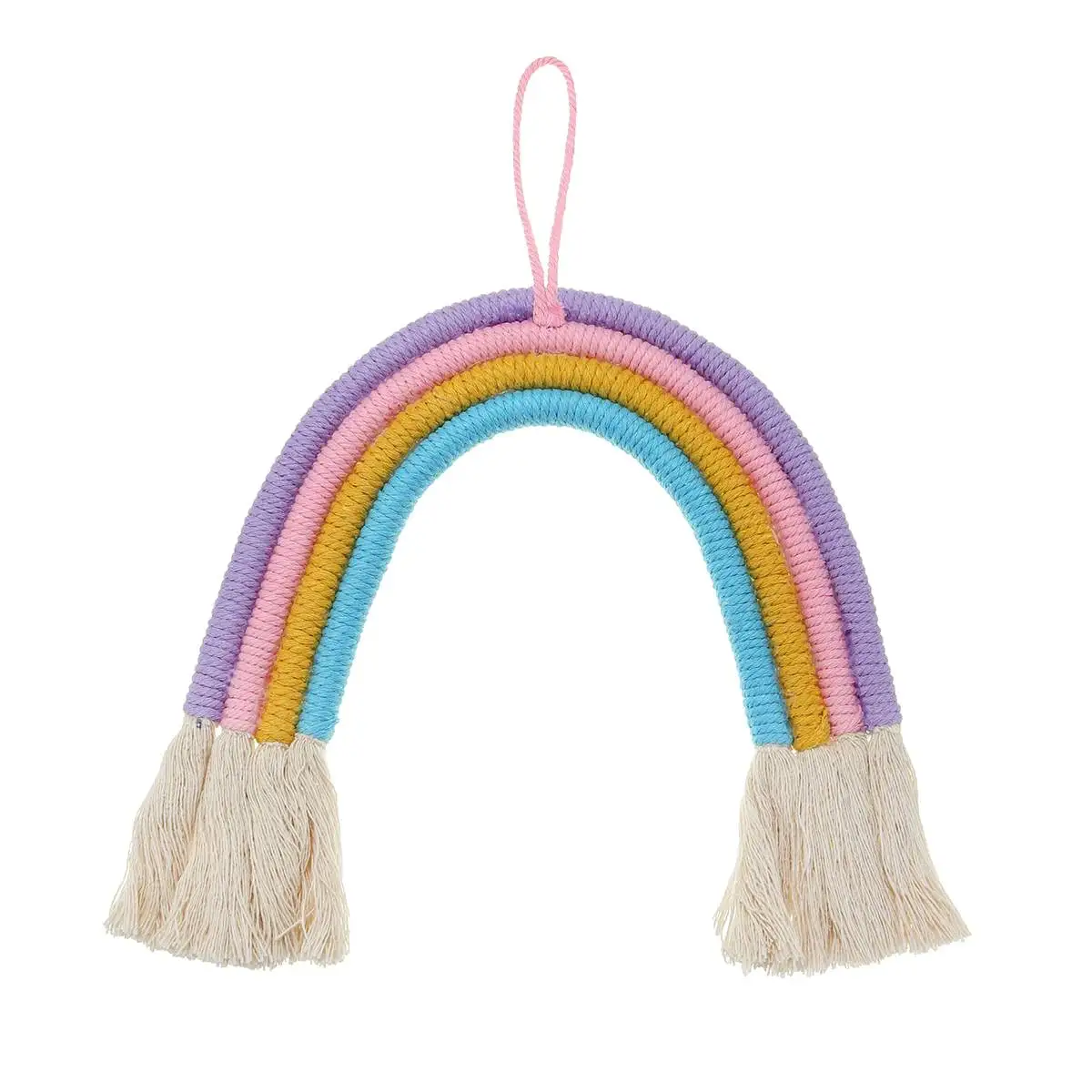 New Home Decoration Rainbow Handmade Weaving Ornament Nordic Simple Kid Room Wall Decoration dreaming Hanger