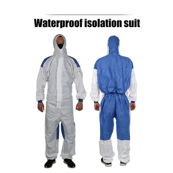 

Heat-Sealed Protective Clothing Coverall Overall Suit Isolation Gown Waterproof Hooded Overalls Dust-Proof Protective Clothes