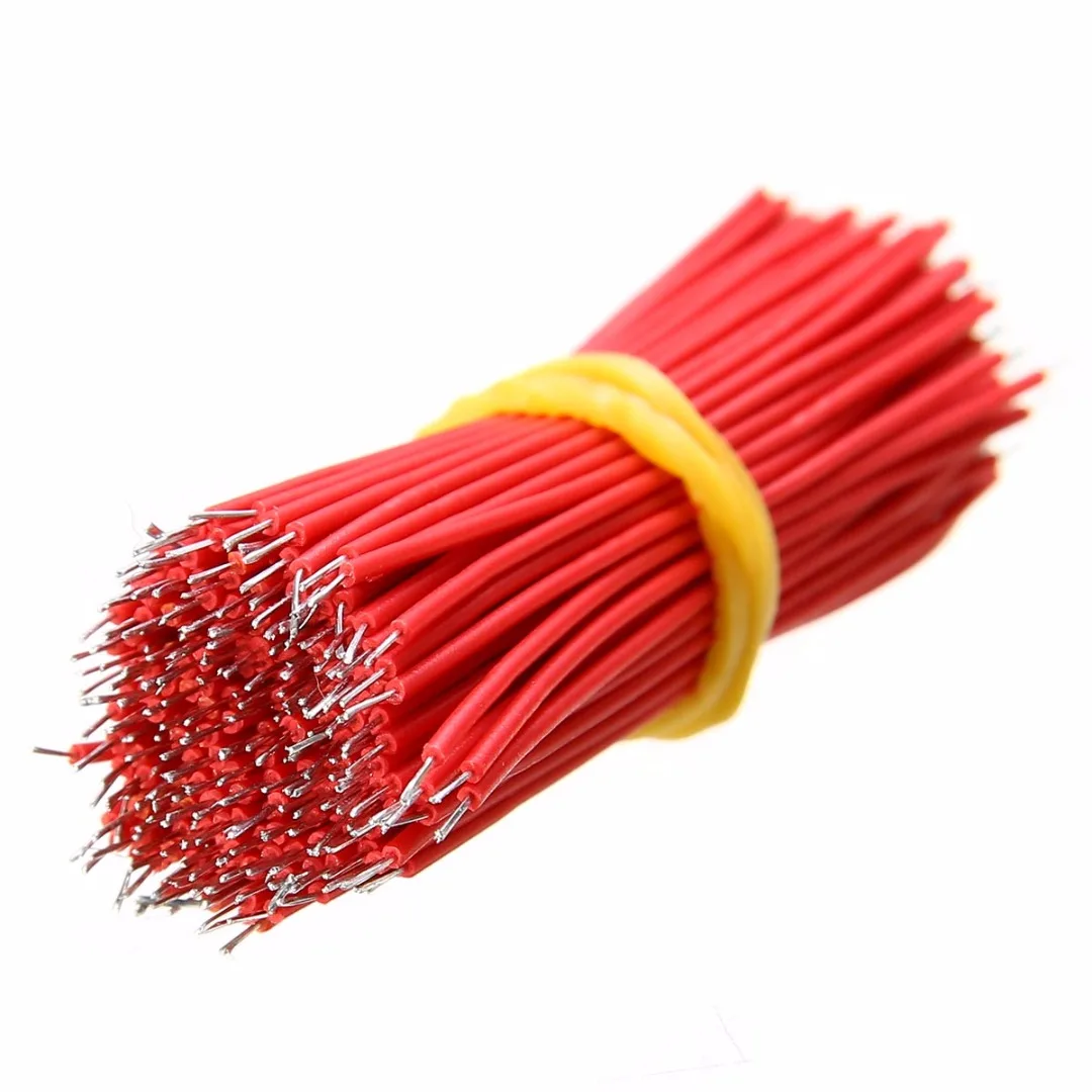 400pcs 6cm Length Tin-Plated Breadboard Jumper Cable Wire Black and Red For Arduino Bread Board