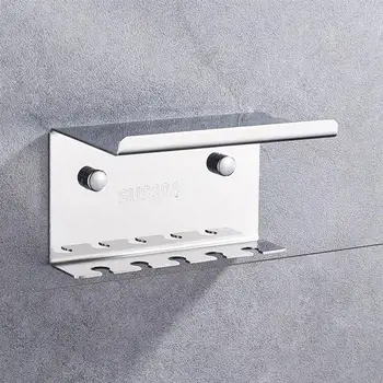 

Wall Mounted Toothbrush Holder 304 Stainless Steel Toothbrush Holder Bathroom Toothpaste Storage Rack For Home Bathroom