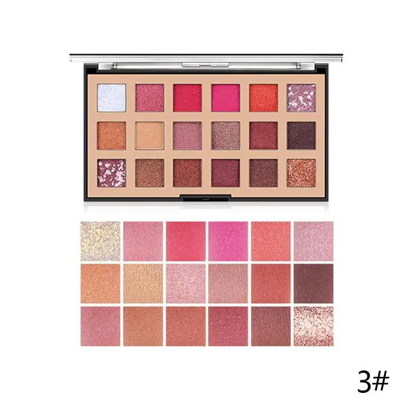 18 цветов Тени для век пустынная Роза Gemakkelijk Make-Up Oogschaduw Schijf Netto Rode Make-Up Parelmoer Matte Oogschaduw - Цвет: C