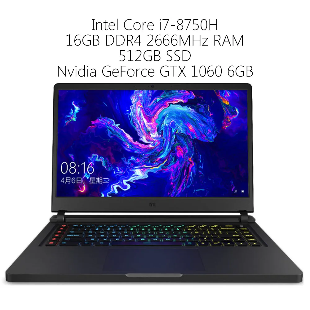 i7 8750H 16G GTX1060 Xiaomi mi ноутбук Ga mi ng Windows 10 Intel Core i7-9750 H 16 Гб ram 512 ГБ SSD HD mi notebook type-C Bluetooth - Цвет: i7 8750H 16G GTX1060