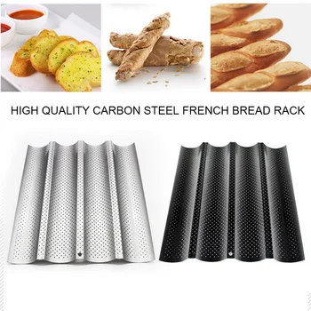 

1pcs French Bread Baking Mold Bread Wave Baking Tray Nonstick Cake Baguette Mold Pans 2/3/4 Waves Bread Baking Tools#25