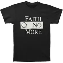 Мужская классическая черная приталенная футболка с логотипом Faith No More, черная футболка средней длины, дешевая распродажа, хлопок, модная футболка с коротким рукавом