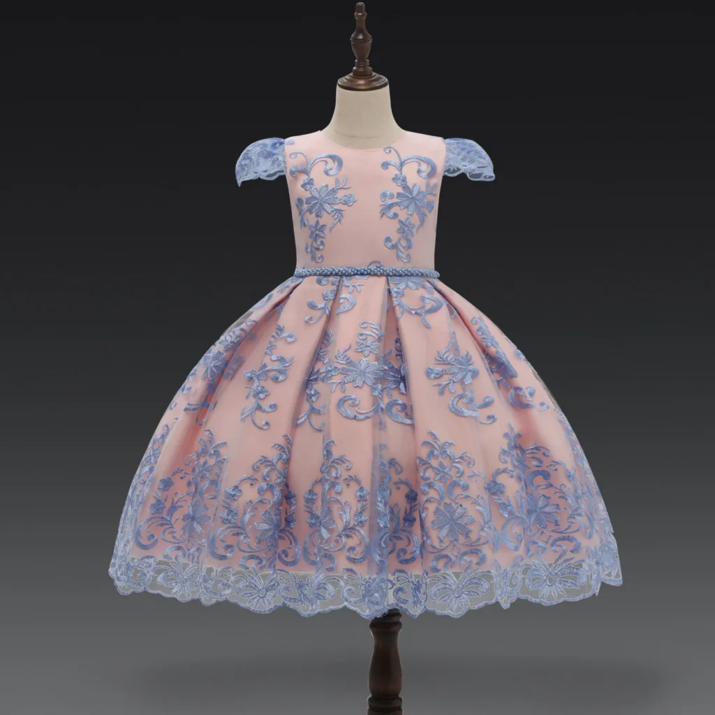 

Toddler Baby Kids Girls Flowers Tulle Lace Party Princess Dress Formal Clothes newborn clothes детская одежда girls dress #E25