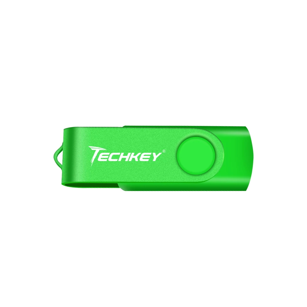 Techky usb флэш-накопитель 32gb флешка Techkey 4gb 8gb 16gb флэш-накопитель usb usb-ключ реальная емкость usb 2,0 u-диск для ПК - Цвет: green