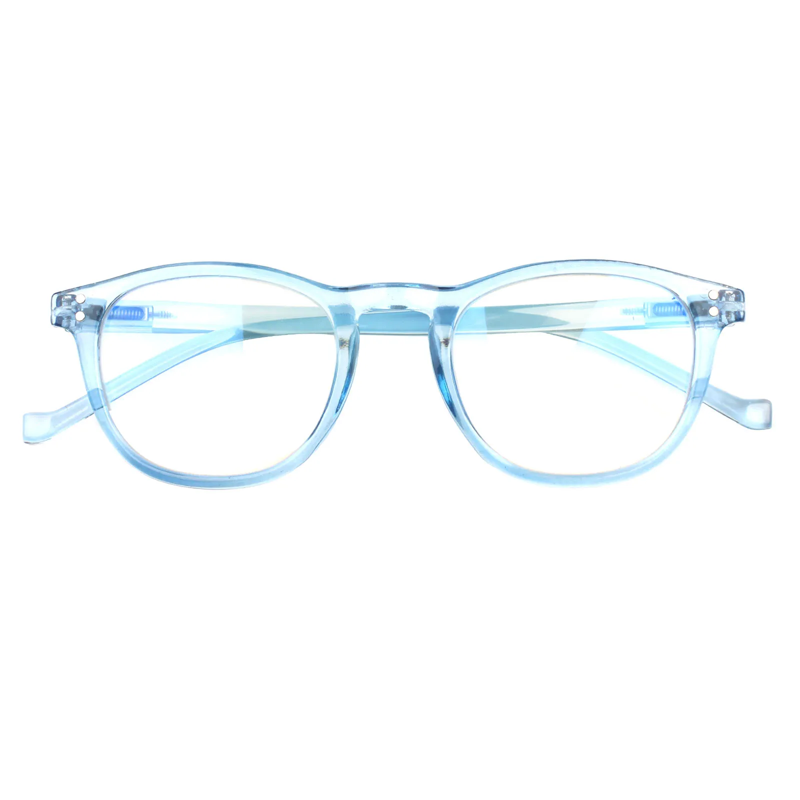 Turezing Reading Glasses Spring Hinge Men Women Blue Light Blocking Retro Round Plastic Frame Computer Reader Eyeglasses 0~400 2