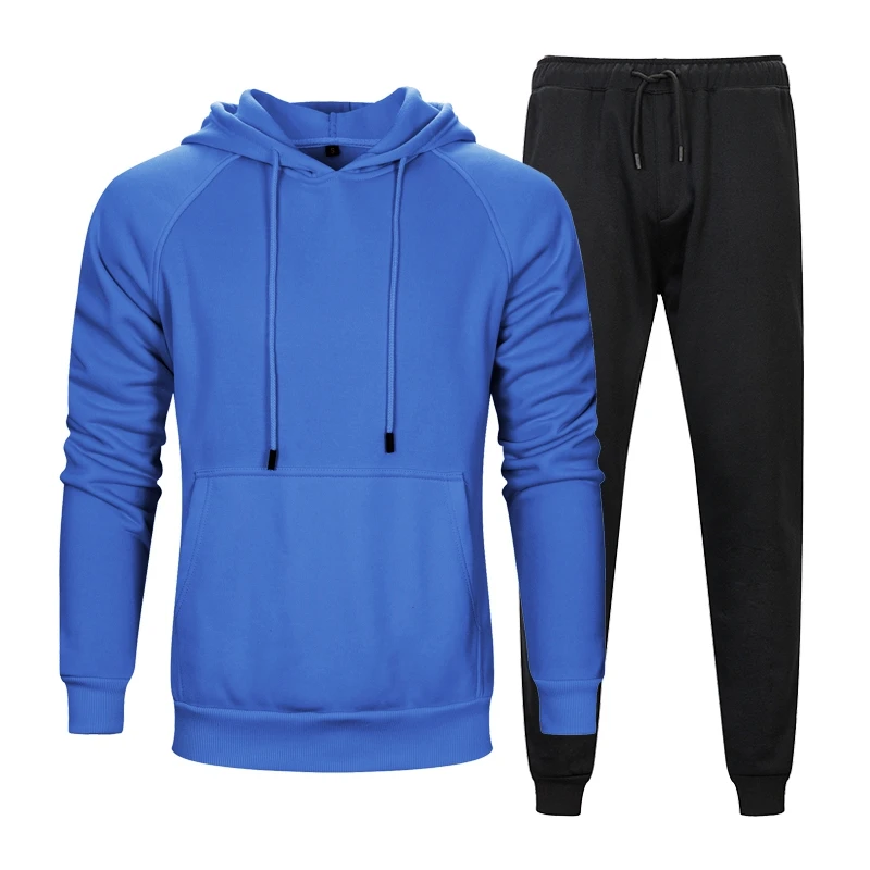 DIHOPE 2019 New Fashion Men Hoodies Suits Brand Tracksuit Men Sweatshirts pants Autumn Winter Fleece Hooded 4