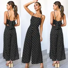 ^^Best Offers Women Polka Dot Sleeveless Jumpsuit Clubwear Ladies Wide Leg Pant Outfits Loose Trousers Wide Leg Pants Rompers Holiday Backless ^^Best Offers Women Polka Dot Sleeveless Jumpsuit Clubwear Ladies Wide Leg Pant Outfits Loose Trousers Wide Leg Pants Rompers Holiday Backless