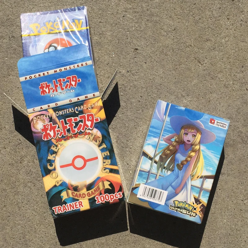 100 шт./кор. Pokemon флэш-карты PTCG боевые карты не повторяет 92 шт. тренер и 8 шт. карточки для реквизита детская игрушка в подарок