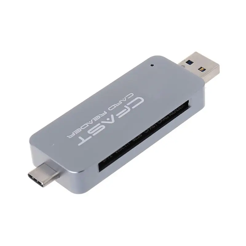 Grey CFast кард-ридер USB3.1 двухпортовый USB-A USB-C портативный GEN2 10 Гбит/с - Цвет: Grey