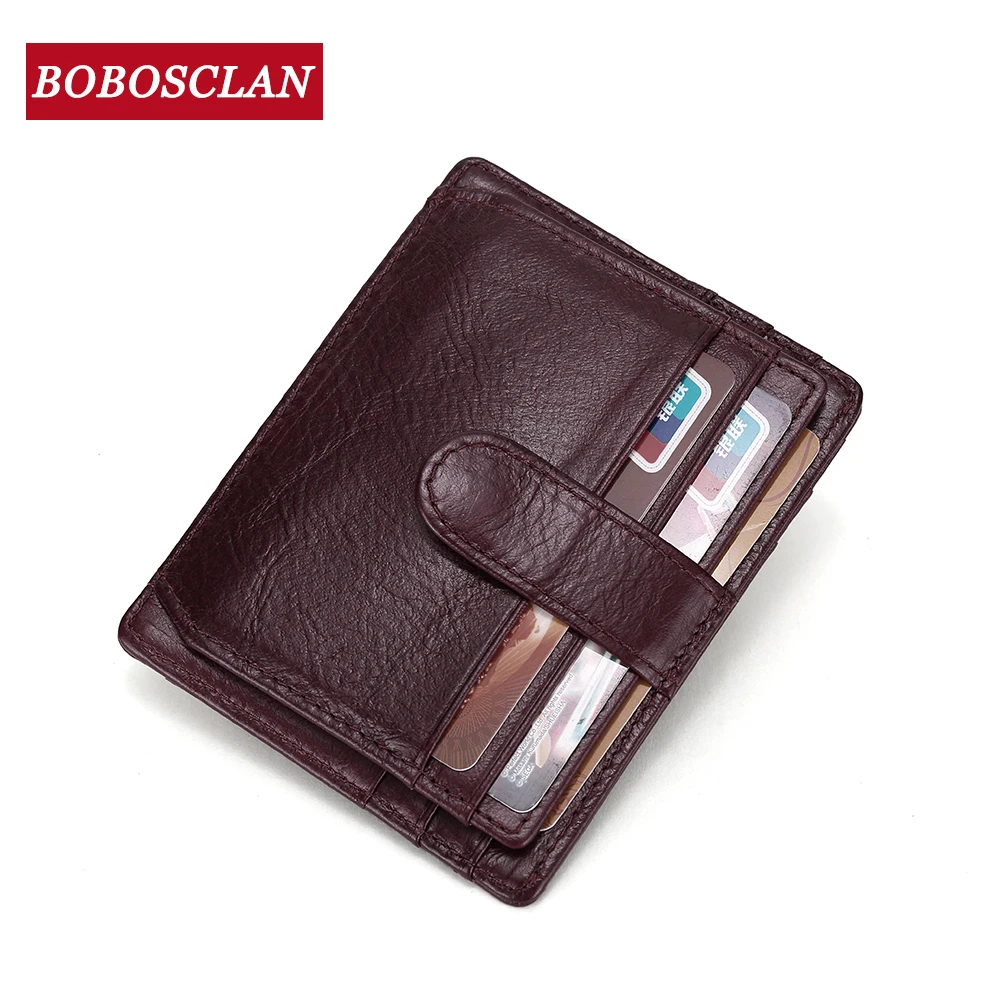 Мини кошелек BOBOSCLAN для женщин бумажники из натуральной кожи с Rfid защитой модный