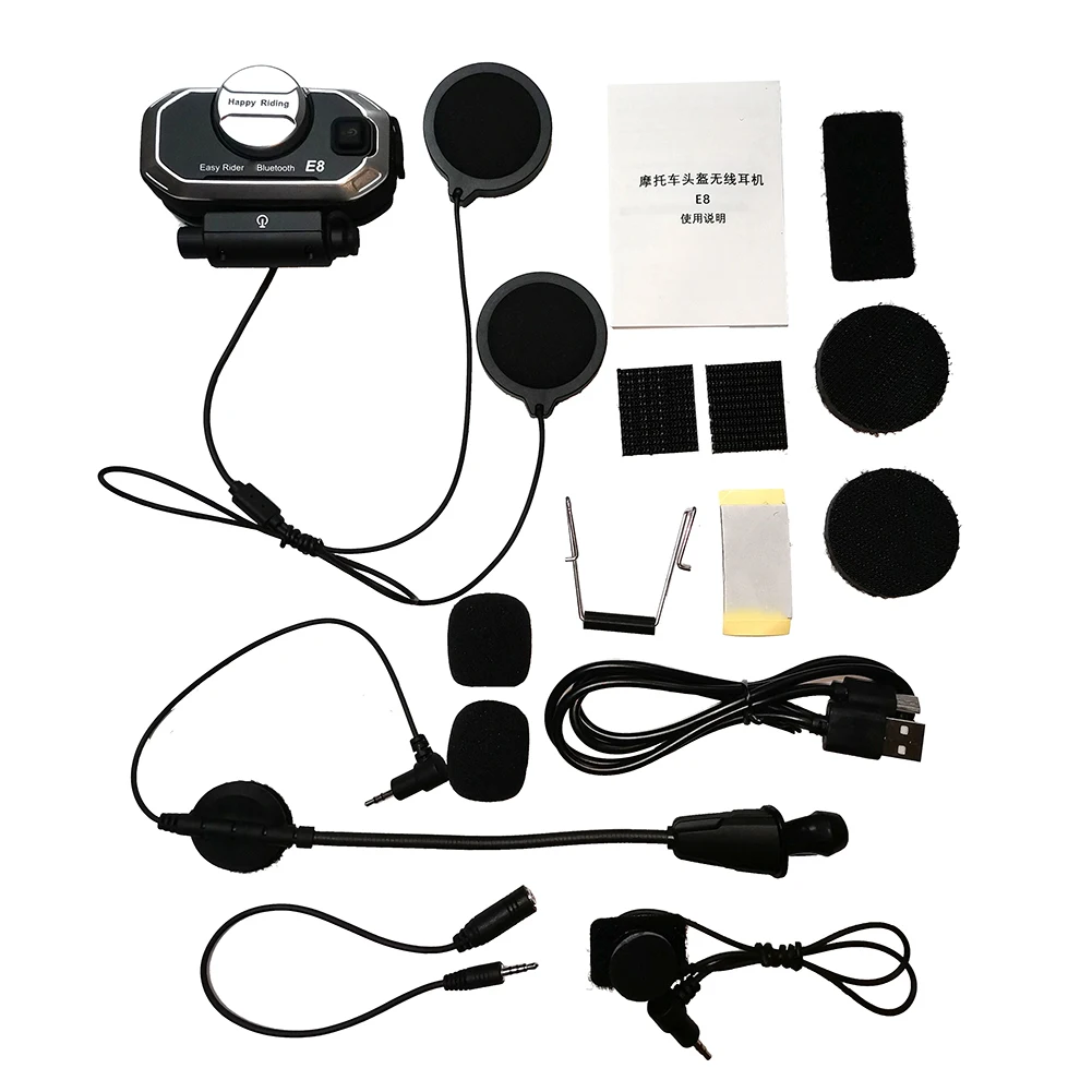 2021 Newest Motorcycle Hands free Bluetooth V5 0 Helmet FM Headphone Music Stereo Earphone for Xiaomi Huawei Samsung iPhone