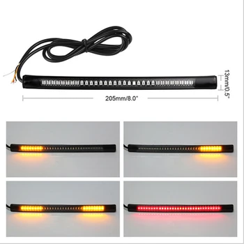 

1Pcs/set car two-color auxiliary light led 48SMD 12V highlight light bar license plate light brake reversing turn signal