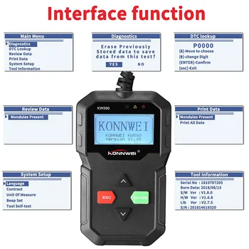 

Vehemo OBD2 Automotive Diagnostic Scanner Car Diagnostics Auto Scan Tool for Engine for KONNWEI KW590 Code Reader