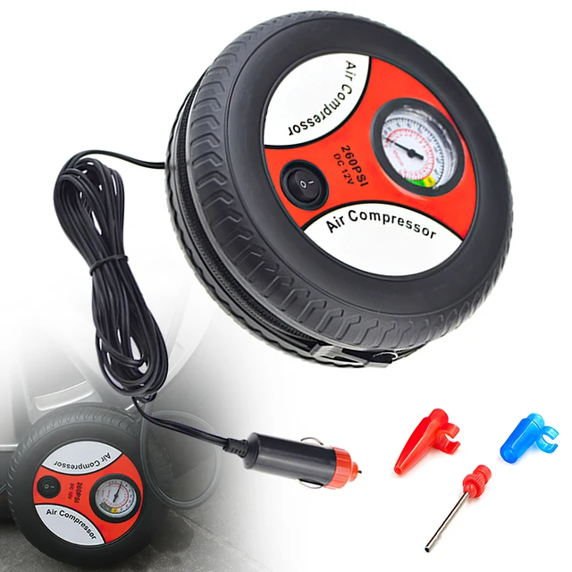 12V Air Pump Compressor Heavy Duty Powerful Car Tyre Electric Inflation 260 PSI With Cigarette