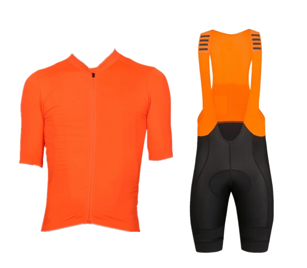 

2019 SPEXCEL Top quality orange cycling jersey short sleeve cut and MTB road bib shocycling 4D gel pad riding set cycling suit