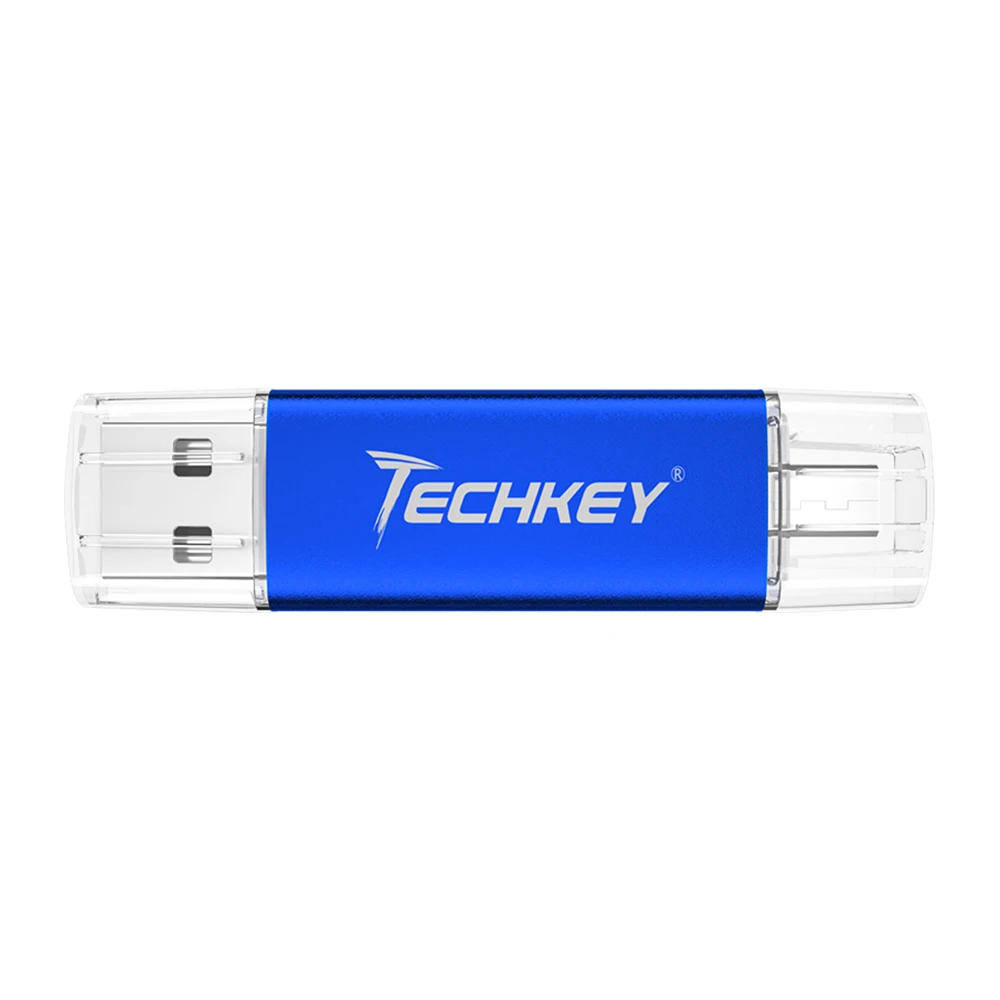 Флэшка OTG Cle Usb флешка 4 ГБ 8 ГБ 16 ГБ 32 ГБ 64 Гб Usb флеш-накопитель полная емкость флеш-накопитель usb карта памяти подарок смартфон - Цвет: deep blue