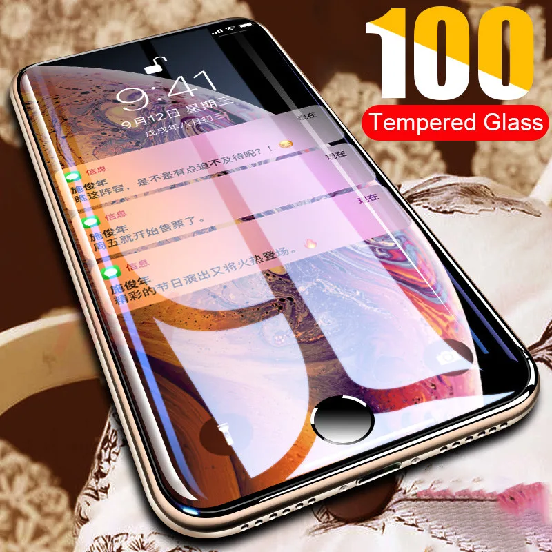 100D изогнутое Защитное стекло для iPhone 11 Pro Max 6 6s 7 8 Plus закаленное стекло для iPhone X XS MAX XR защита экрана