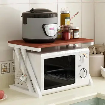 

Microwave Oven Kitchen Shelf Layer Spice Rack Oven Rack Multi-function Receive Planes Landing Shelf In The Kitchen