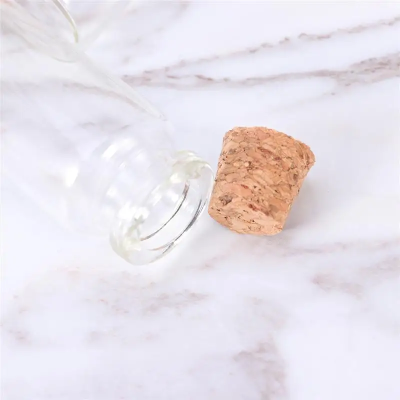 18pcs 24x65cm 20ml Clear Glass Jars DIY Wish Bottles DIY Accessory Dispenser Bottle for Jewelry Making DIY Craft