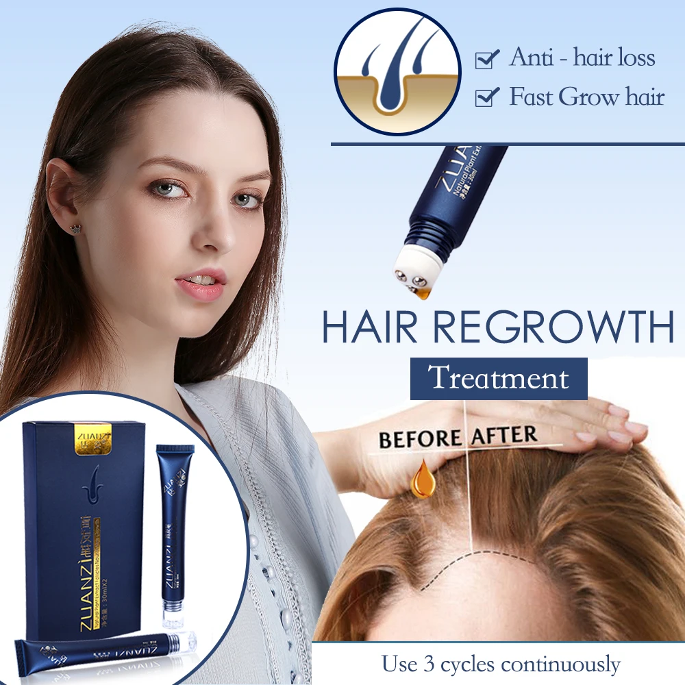 Hair Growth Essence Triple Roller Massager Anti hair loss Treatment Promote hair growth tools