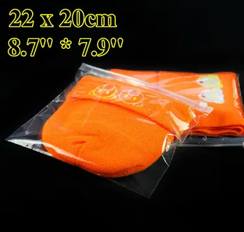 

Free Shipping 100pcs/lot 22cm*20cm*120mic Transparent Plastic Bag,Christmas Clothing Bags,Plastic Zipper Bag,Resealable Bag