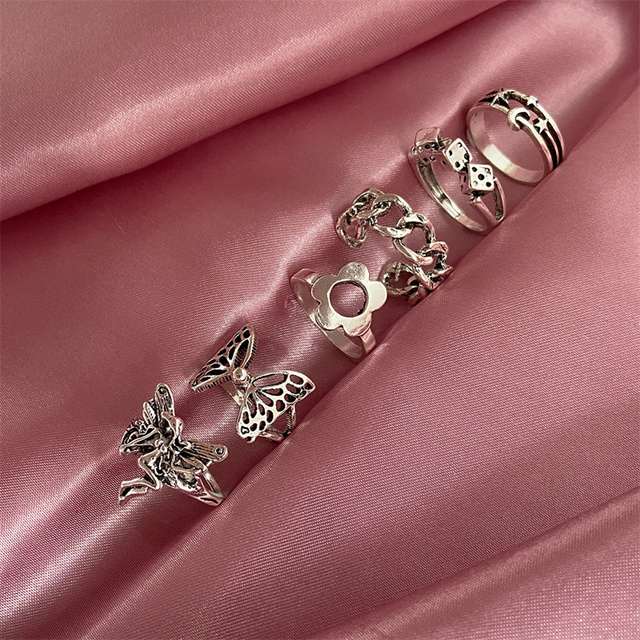 Personalized Finger Heart Ring Set for Women Gold Color 3PCS 2021 New Trendy Gift for Women Fashionable